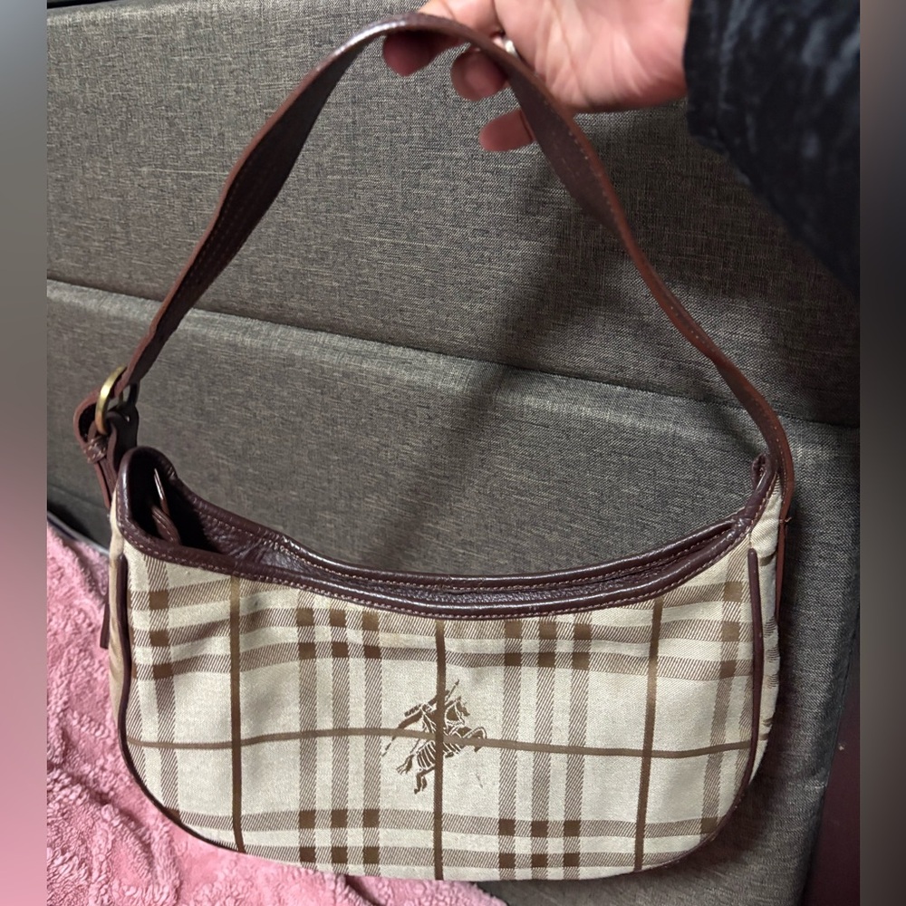 Burberry Canvas Check Hobo Shoulder bag